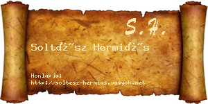 Soltész Hermiás névjegykártya